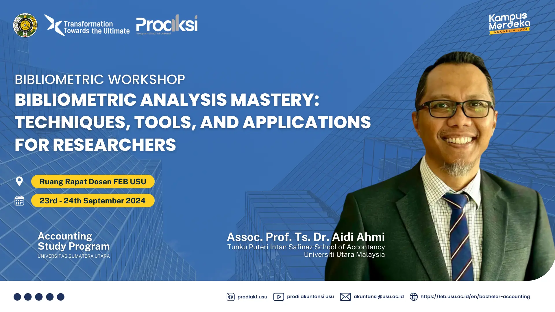 Accounting Study Program of FEB USU Hold Bibliometric Workshop with Academic from Universiti Utara Malaysia